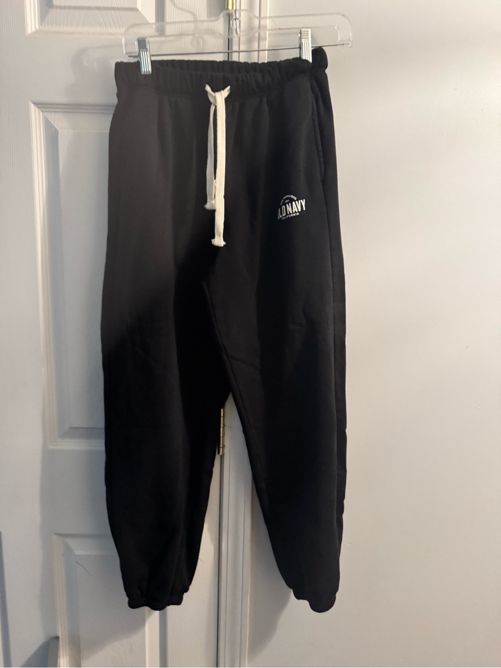 Old Navy Black Jogger Pants with White Label Detail